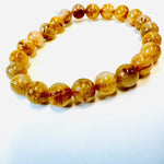 Beautiful Gold Rutilated Quartz Crystal Bracelet ''AAA'' 8mm - Ai Ne