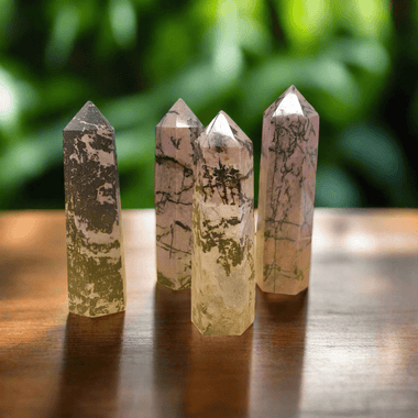 Black Lace Rhodonite Crystal Points/Tower 10cm - Ai NeDefault Category
