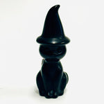 Black Obsidian Cat Witch Crystal Carving | 6cm - Ai Ne