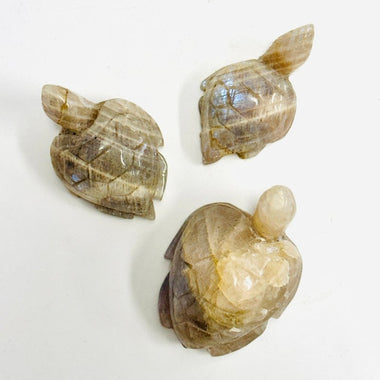 Blue Flash Moonstone Crystal Turtle | choose size - Ai NeDefault Category