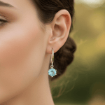 Blue Topaz 925 Silver Earrings | Embrace Sparkling Elegance and Spiritual Serenity - Ai NeDefault Category