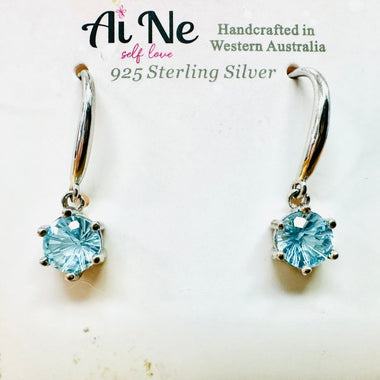 Blue Topaz Gems 925 Silver Earrings | Embrace Sparkling Elegance and Spiritual Serenity - Ai NeDefault Category