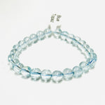 Blue Topaz Gemstone Crystals Elastic Bracelet 7mm - Ai NeJewellery