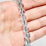 Blue Topaz Gemstone Crystals Elastic Bracelet 8 - 9mm - Ai NeJewellery