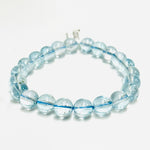 Blue Topaz Gemstone Crystals Elastic Bracelet 8 - 9mm - Ai NeJewellery