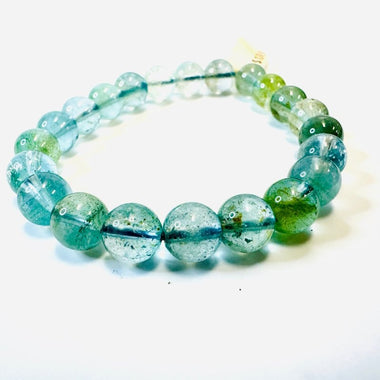 Blue Topaz Gemstone Crystals Elastic Bracelet 8mm - Ai NeJewellery