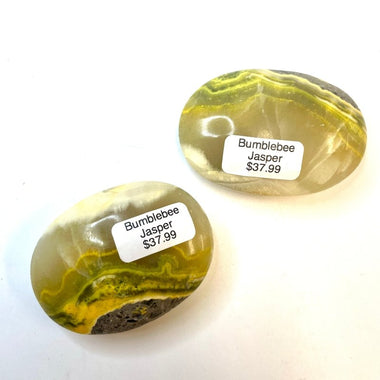 Bumble Bee Jasper Crystal Palm stone 60 grams | 6cm - Ai NeDefault Category