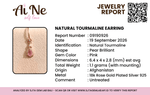 Certified 925 Sterling Silver Rose Gold Earrings Crystal Gemstone Pink Tourmaline - Ai NeDefault Category