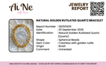 Certified “AAA” Gold Rutilated Quartz Crystal Bracelet 7.5-8mm - Ai Ne