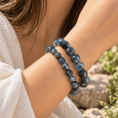 Certified! Black Devil Aquamarine Crystal Bracelet 10mm - Ai Ne