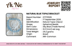 Certified Blue Topaz Gemstone Crystals Elastic Bracelet 9mm - Ai NeJewellery