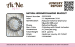 Certified Herkimer Diamond Gemstone Crystals Elastic Bracelet 10mm - Ai NeJewellery