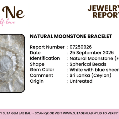 Certified Moonstone Gemstone Crystal Bracelet 7-8mm - Ai NeDefault Category