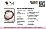Certified! RARE RUBY Precious Stone Crystal Gemstone Bracelet size 8-9mm - Ai NeJewellery