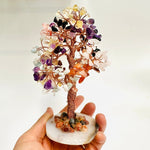 Chakra Crystal Tree with Agate Base 15 cm - Ai Ne