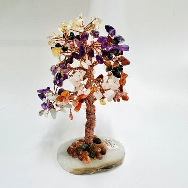 Chakra Crystal Tree with Agate Base 15 cm - Ai Ne
