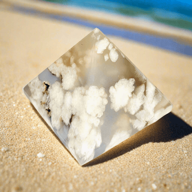 Cherry Blossom Agate Crystal Pyramid | Embrace Beauty and Inner Harmony 4cm - Ai NeDefault Category