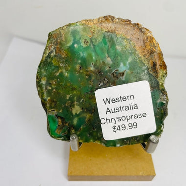 Chrysoprase Crystal Plate 57 grams - From Western Australia - Ai NeDefault Category