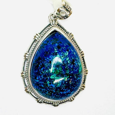 Dark Blue And Green Azurite Malachite Crystal Gemstone Pendant Drop Shaped - Ai NeDefault Category