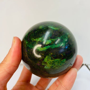 Emerald Ruby Crystal Sphere UV Reactive 677 grams - Ai NeDefault Category