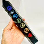 Genuine Black Obsidian Crystal Chakra Point / Tower 780 grams - Ai Ne