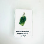 Genuine Moldavite Pendant from Czech Republic 1.6 grams total weight including silver - Ai NeGifts & Crystals