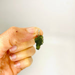 Genuine Moldavite Pendant from Czech Republic 1.7 grams total weight including silver - Ai NeGifts & Crystals