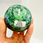 Genuine RUBY Zoisite Gemstone Crystal Sphere 859 grams - Ai NeJewellery