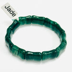 Green Jade Gemstone Bracelet 17mm - Ai NeJewellery