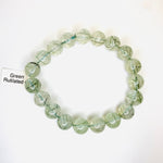 Green Rutilated Quartz Crystal Bracelet Round 11 mm - Ai NeJewellery