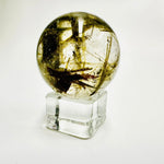Green Tourmaline Titanium Rutile Crystal Sphere |82 grams - Ai NeJewellery