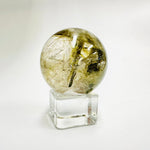 Green Tourmaline Titanium Rutile Crystal Sphere |82 grams - Ai NeJewellery