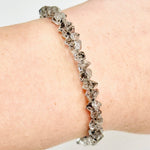 Herkimer Diamond Gemstone Crystal Wire Bracelet Double Terminated - Ai NeJewellery