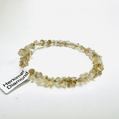 Herkimer Diamond Gemstone Crystals Wire Bracelet Double Terminated - Ai NeJewellery