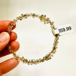 Herkimer Diamond Gemstone Crystals Wire Bracelet Double Terminated - Ai NeJewellery