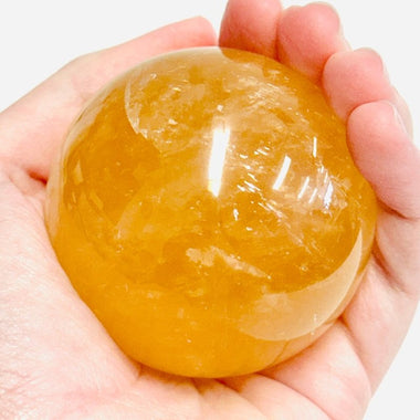 Honey Calcite Crystal Sphere | choose size - Ai Necrystal