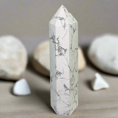 Howlite Crystal Tower 877 grams - Ai NeGifts & Crystals