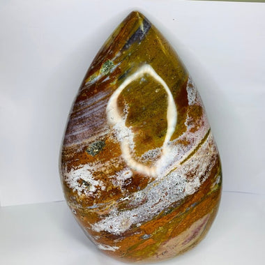 Large Jasper Crystal Flame | Embrace the Tranquility of Oceanic Energies - Ai NeDefault Category