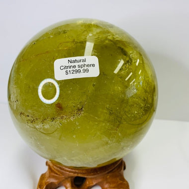 Large Natural Citrine Sphere| Harness the Radiant Energy of Citrine - Ai NeDefault Category