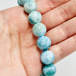 Larimar Gemstone Crystal Bracelet 12.5mm - Ai NeJewellery