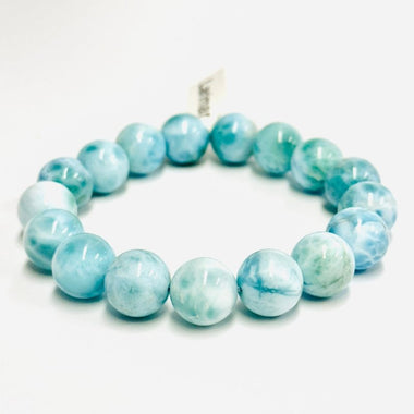 Larimar Gemstone Crystal Bracelet 12.5mm - Ai NeJewellery