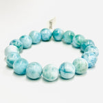 Larimar Gemstone Crystal Bracelet 12.5mm - Ai NeJewellery
