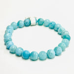 Larimar Gemstone Crystal Bracelet 8mm - Ai NeJewellery