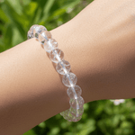 Lemurian Quartz Crystal Gemstone Bracelet 12mm - Ai Ne