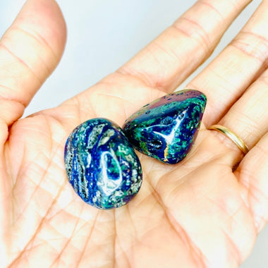 Malachite Azurite Tumbles 2.5 - 2.8 cm| Transformation, intuition, healing - Ai NeDefault Category