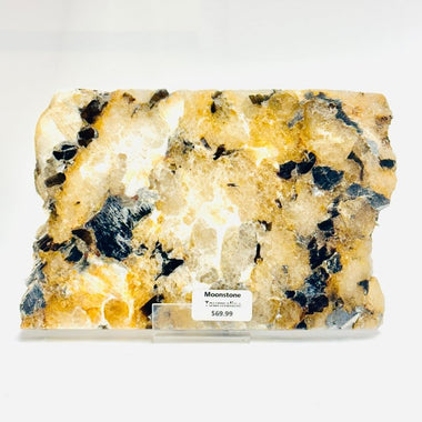 Moonstone Tourmaline Crystal Slab - 16cm - Ai Ne
