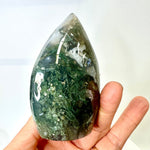 Moss Agate Crystal Flame 339 grams | 10cm - Ai Ne