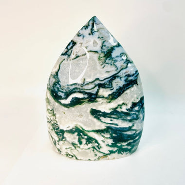 Moss Agate Crystal Flame 455 grams | 11cm - Ai Ne