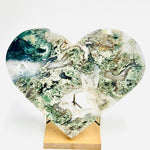 Moss Agate Crystal Large Heart 500 grams | 16.5cm - Ai Ne