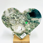 Moss Agate Crystal Large Heart 500 grams | 16.5cm - Ai Ne